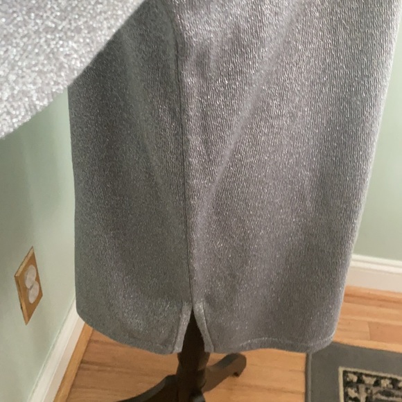 JM Collection  silver V-neck sweater Size 3X - Picture 4 of 6